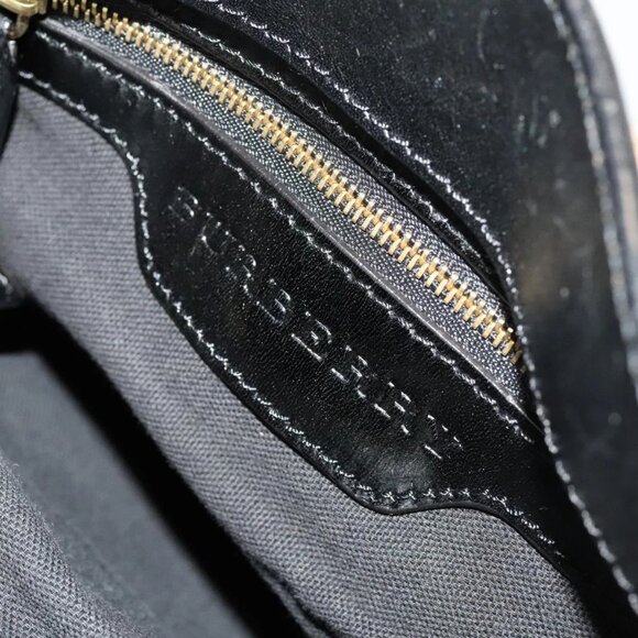 BURBERRY Nova Check Shoulder Bag Canvas 2way Beige Gold Auth 120971 - Picture 13 of 16